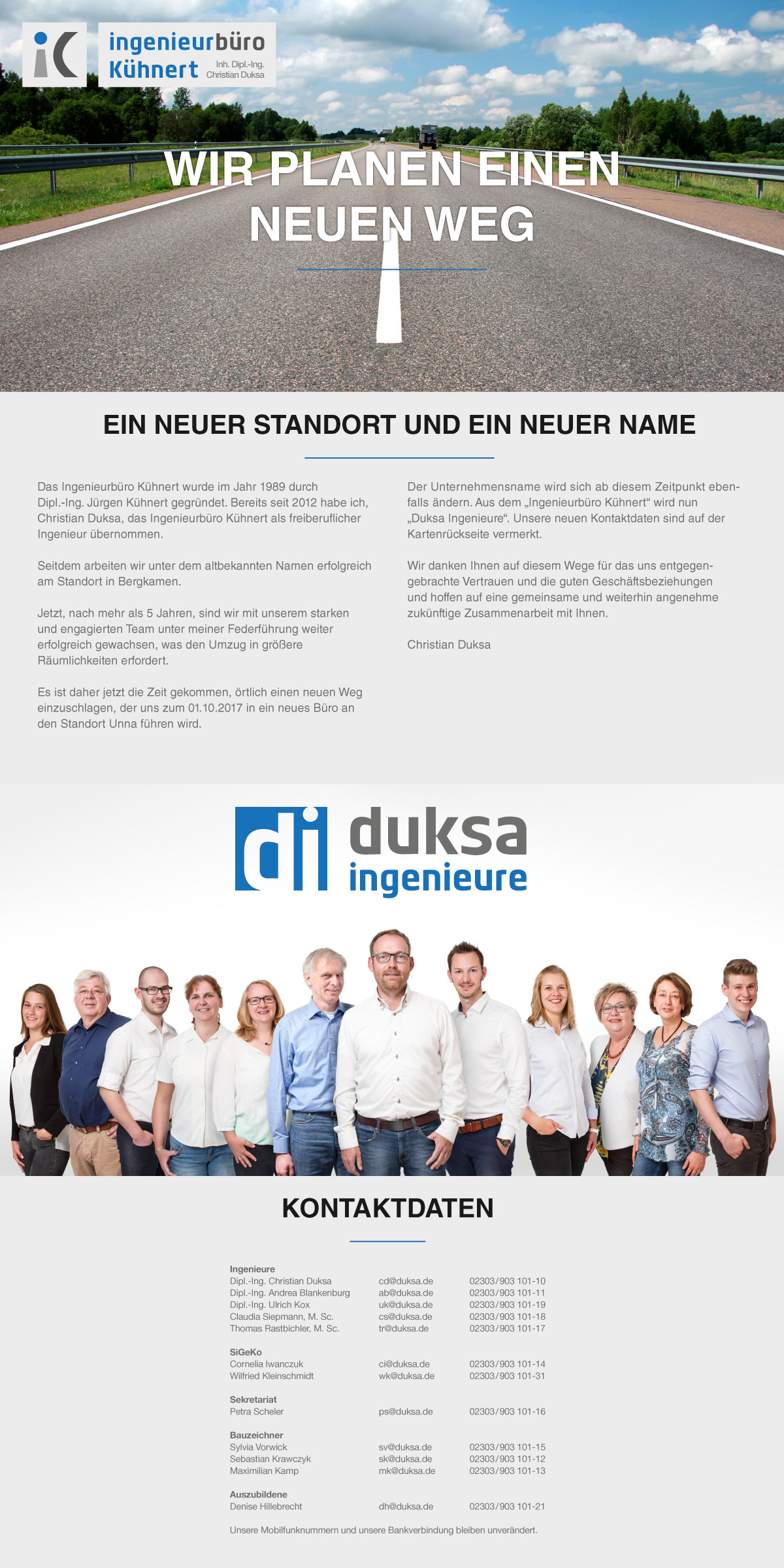 Neue Webseite auf duksa.de